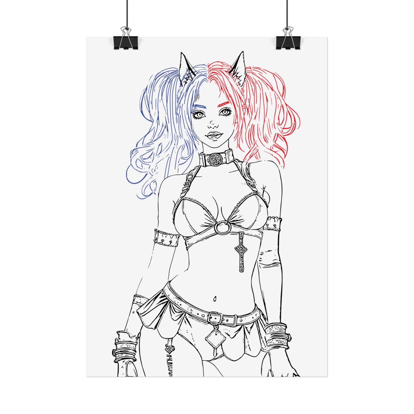 Stylish Anime, Manga, Cosplay, Kawaii, RPG Style Art Print: Trendy Illustrated Poster for Home Decor, Wall Art, Unique Gift, Collectible Artwork, Fashion-Inspired Decoration