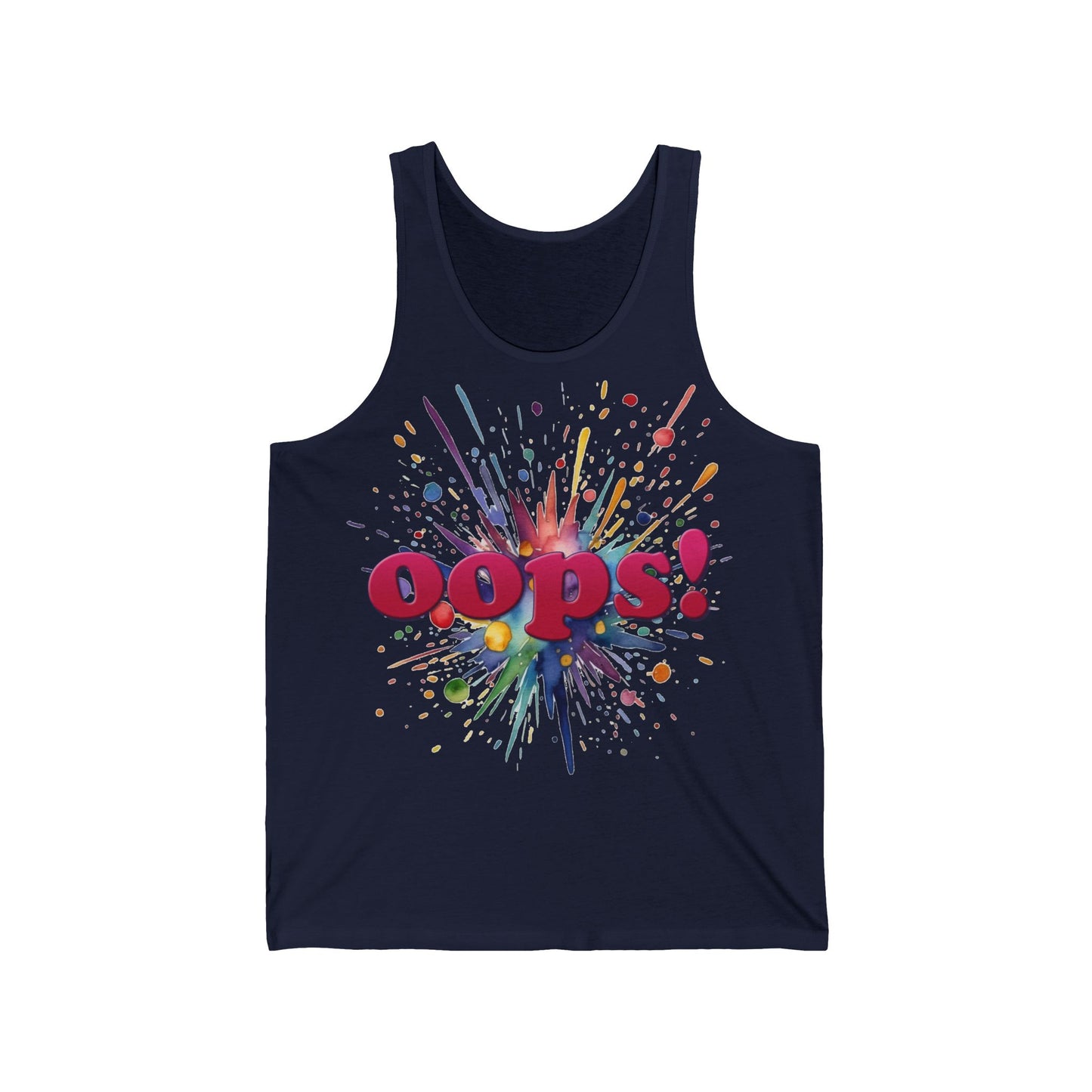 Unisex Jersey Tank - Oops! Bursting with Fun Tank Tops