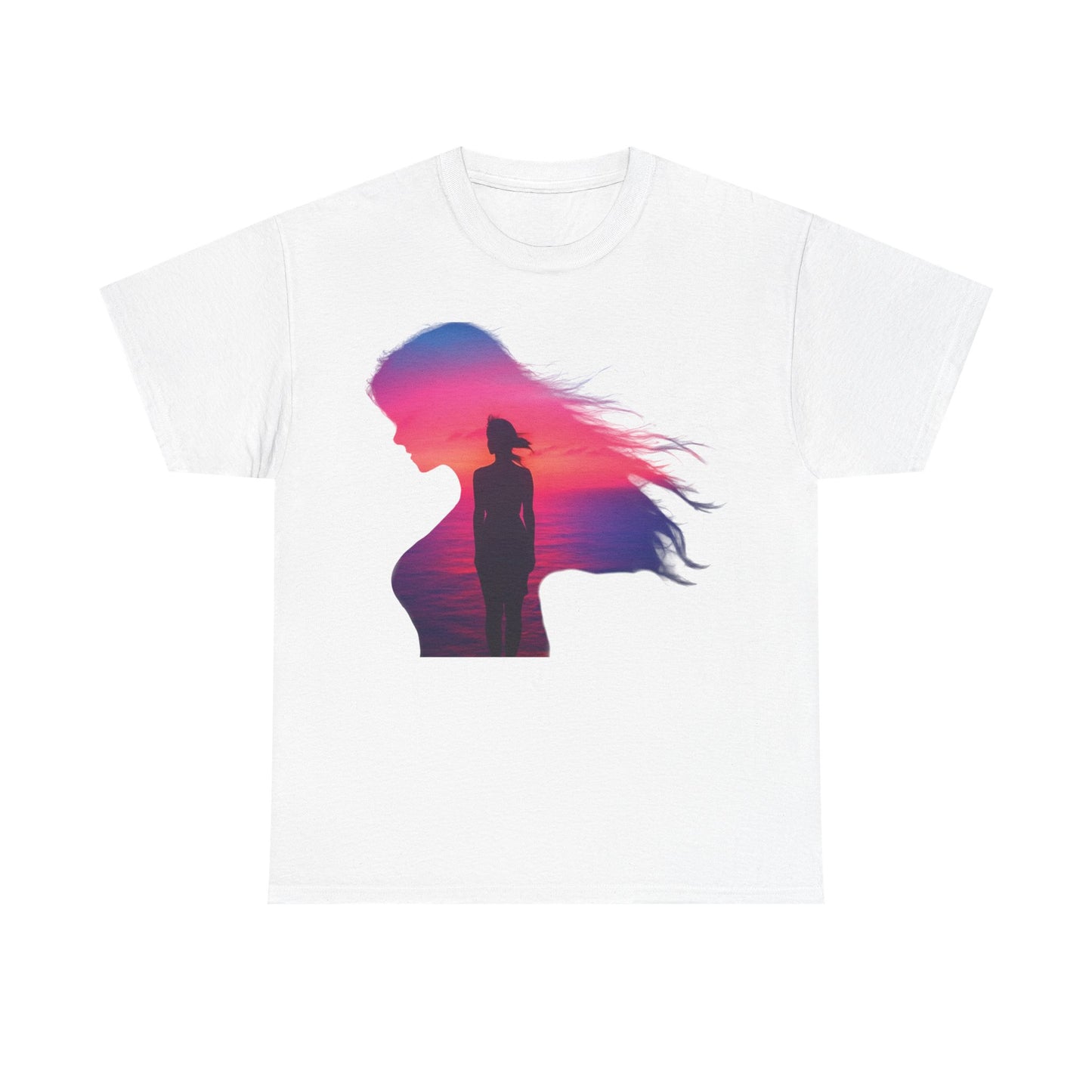 Sunset Soul – Where Color Meets Calm and Every Horizon Inspires 🌅✨ - Sunset Silhouette Tee, Unisex Cotton Shirt, Artistic Graphic T-Shirt, Casual Fashion Top, Gift for Nature Lovers