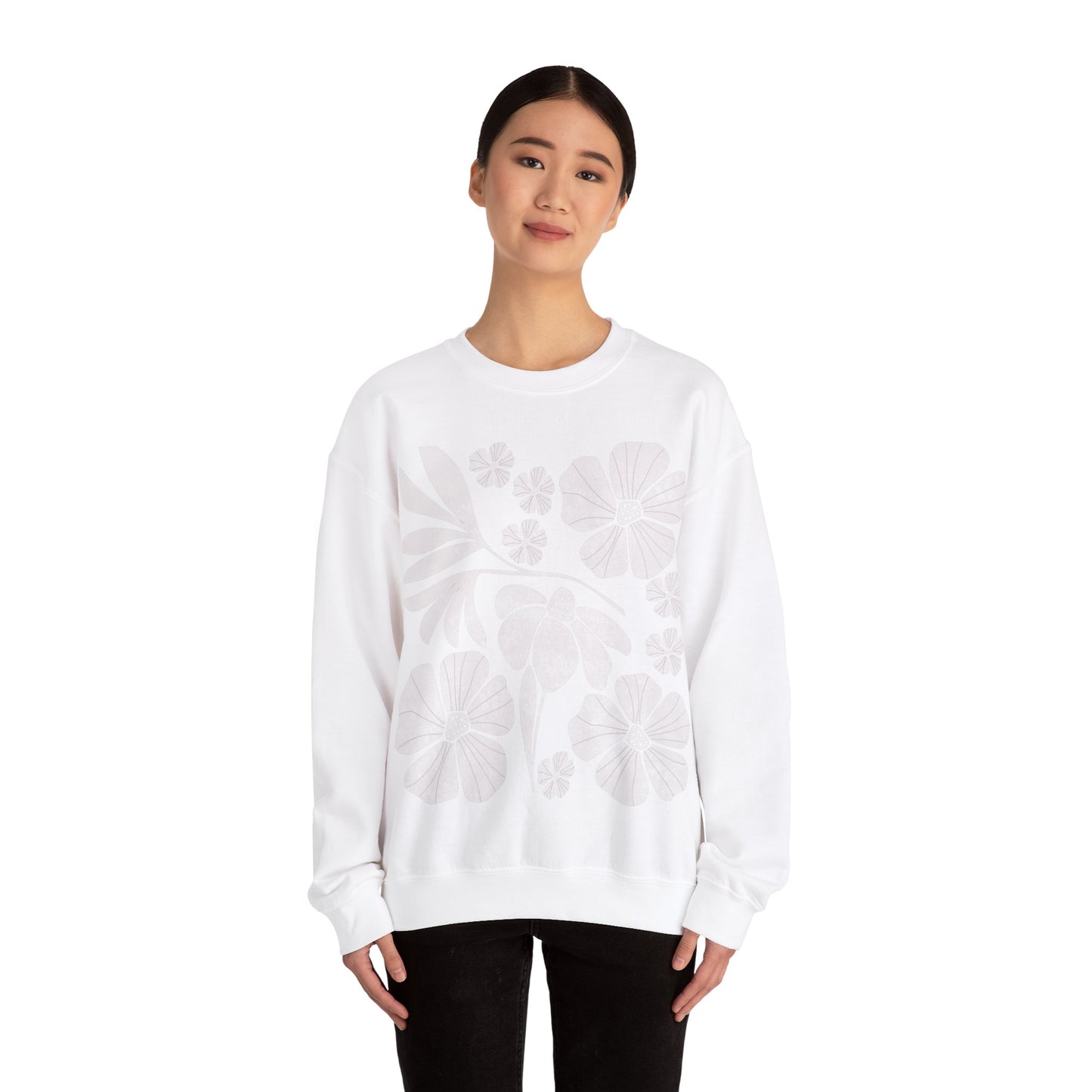 Boho Flower Crewneck Sweatshirt