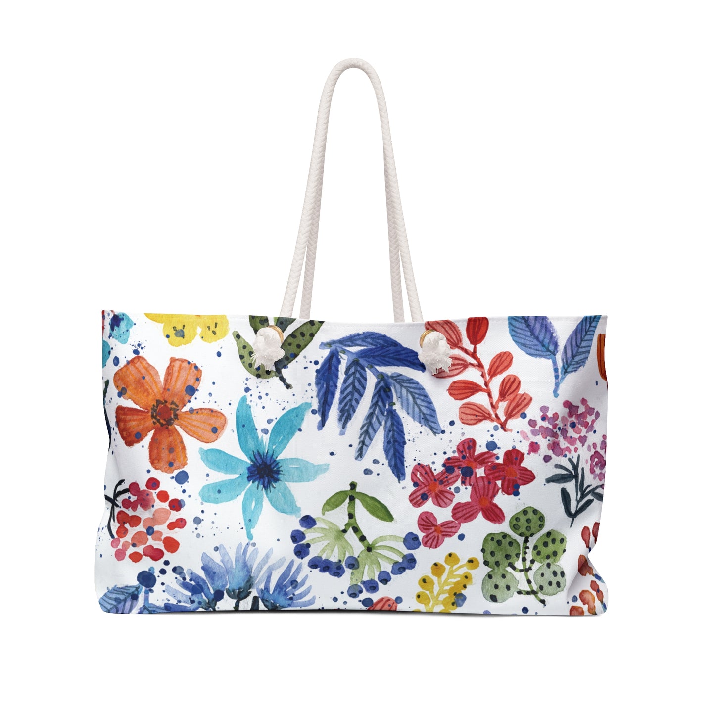 Colorful Floral Abstract Art Weekender Bag