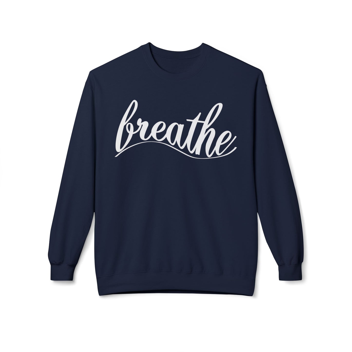 Breathe Unisex Fleece Crewneck Sweatshirt - Comfy & Inspirational Apparel