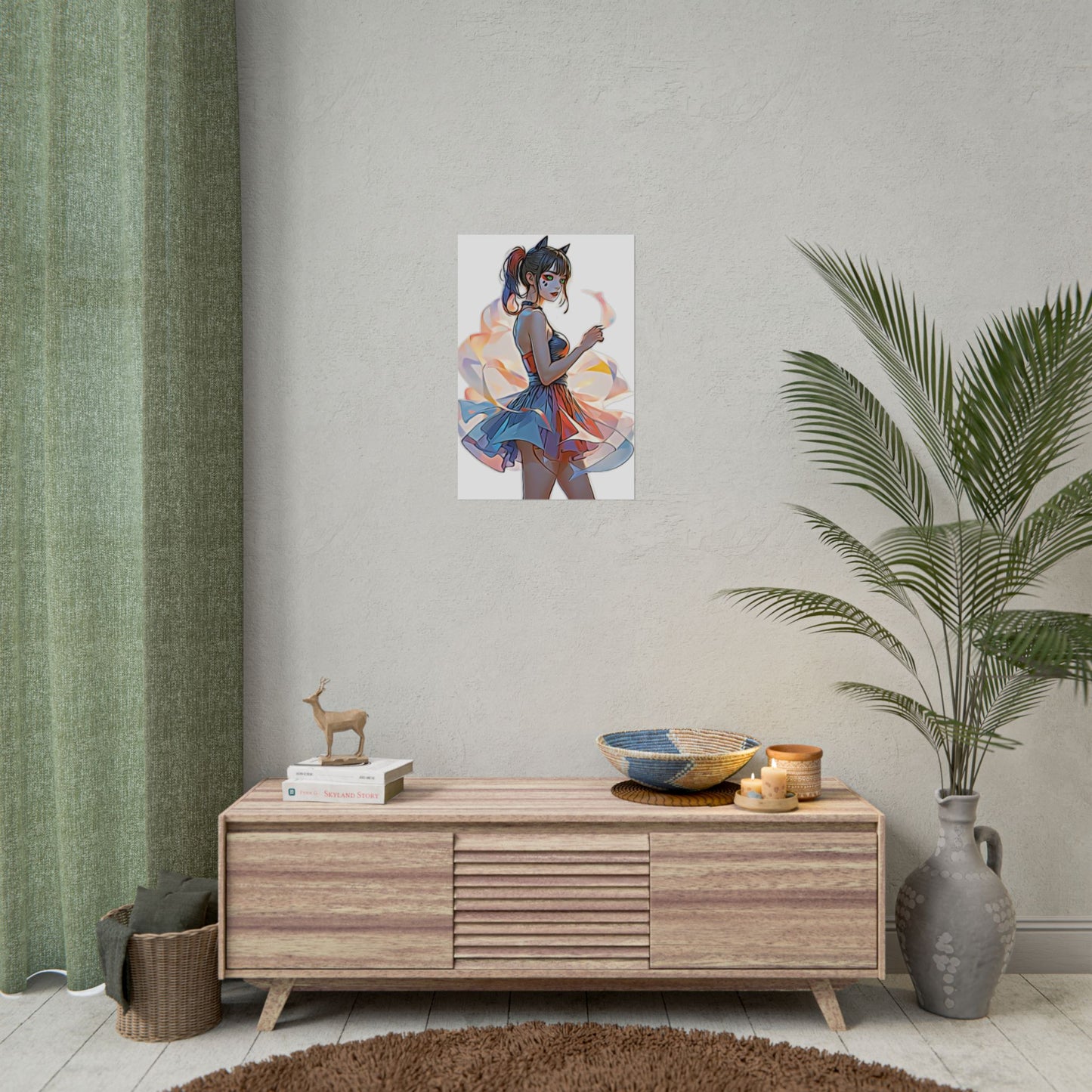 ✨Moonlit Grace: Anime Catgirl Aura for Casual Wear, Posters, Mugs and much more - Vibrant Art Print, Aesthetic Wall Decor, Stylish Home Decor, Unique Gift, Anime Inspired Art, Perfect for Any Room