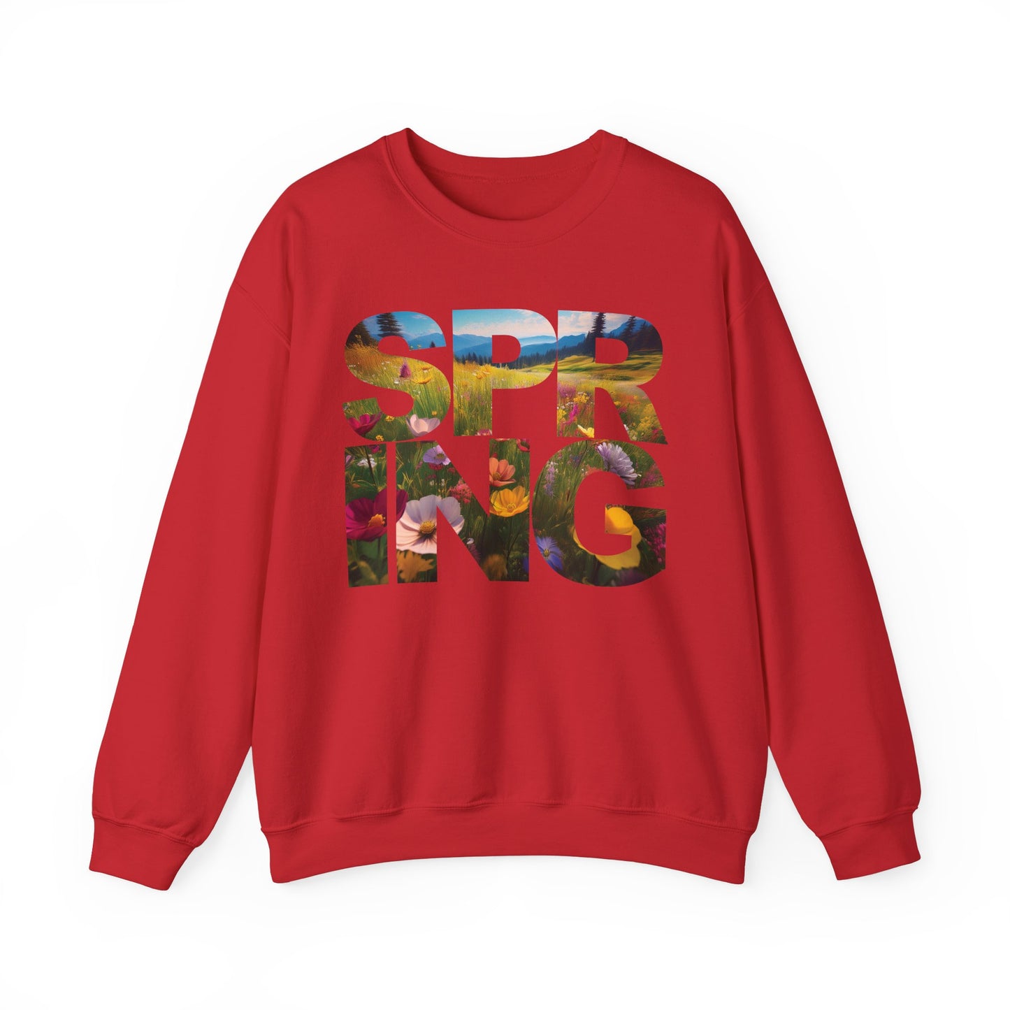 Spring Meadow Flower Design - Crewneck Sweatshirt