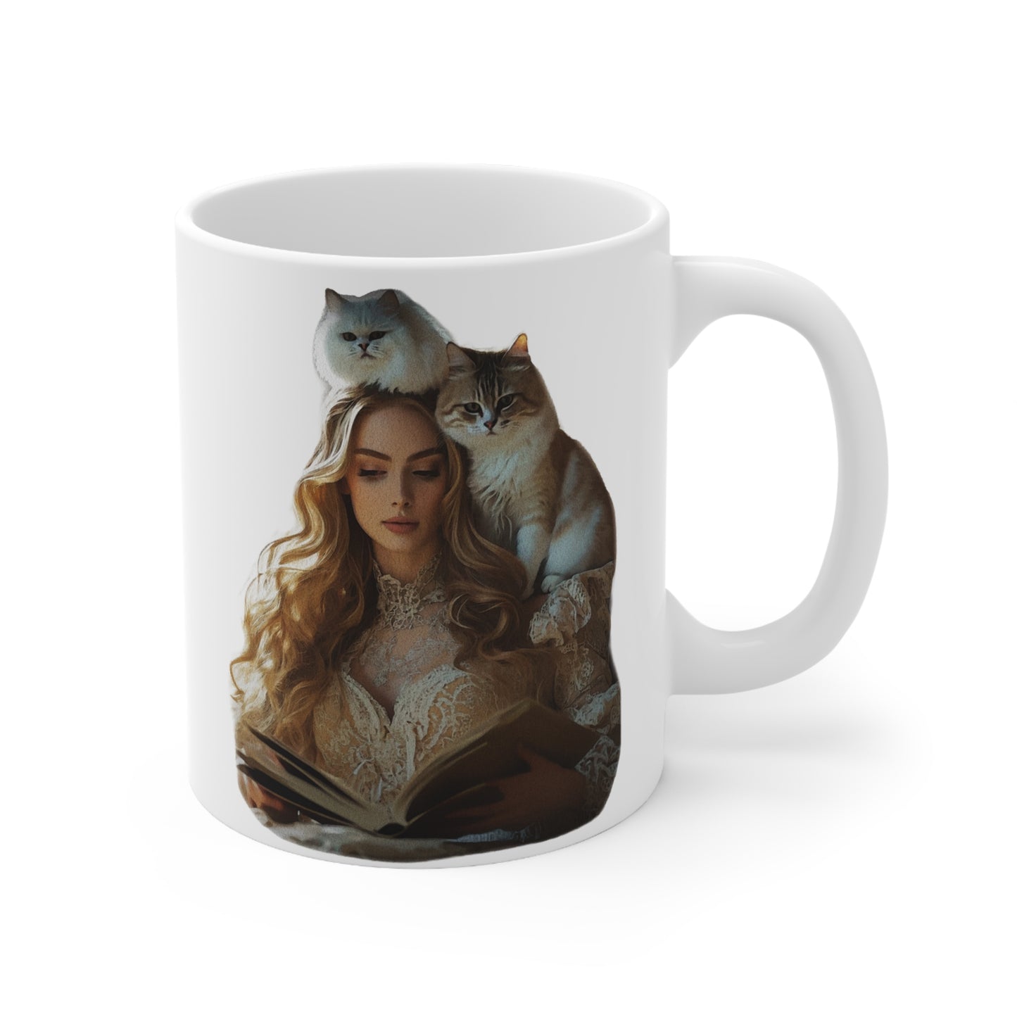 “Chapters & Companions: Peaceful Moments with Books, Cats, and Cozy Souls” - Enchanting Ceramic Coffee Mug Collection: Cozy Cat & Book Lover Designs, Perfect for Home, Office, Gifts, or Relaxing Moments