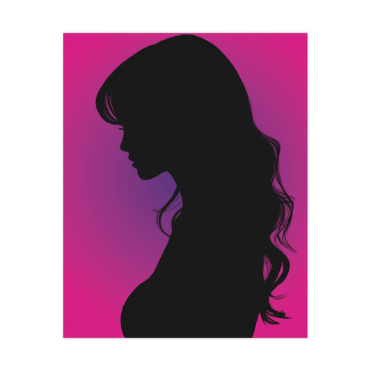 Silhouette Matte Poster 2 | Elegant Wall Art | Home Decor | Glamorous Gift | Modern Aesthetic | Fashion Artwork