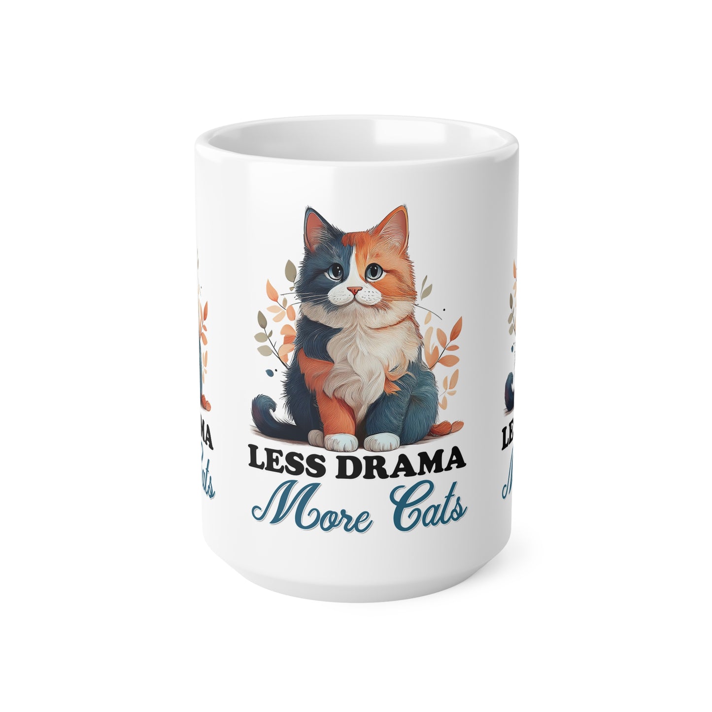 Less Drama, More Cats – Purrfect Peace in Style 🐾✨ - Fun Cat-Themed Coffee Mug, Less Drama More Cats - Perfect for Cat Lovers, Gift for Pet Owners, Animal Lover's Present, Coffee Lovers' Mug
