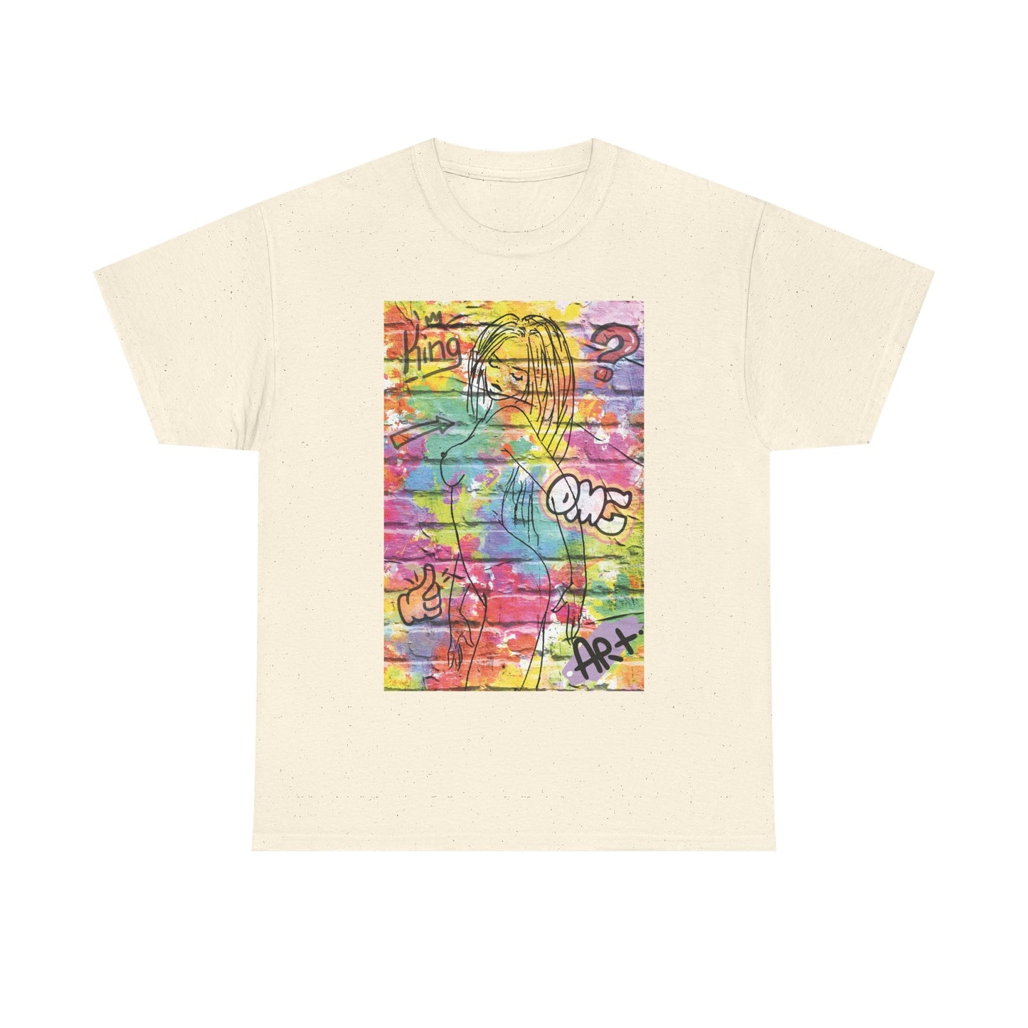 Vibrant Graffiti Muse – Bold Pop Art of Color, Confidence, and Free-Spirited Urban Expression - Colorful Artistic Unisex Tee, Vibrant Cotton T-Shirt for Art Lovers, Unique Casual Wear, Gift for Friends, Summer Fashion