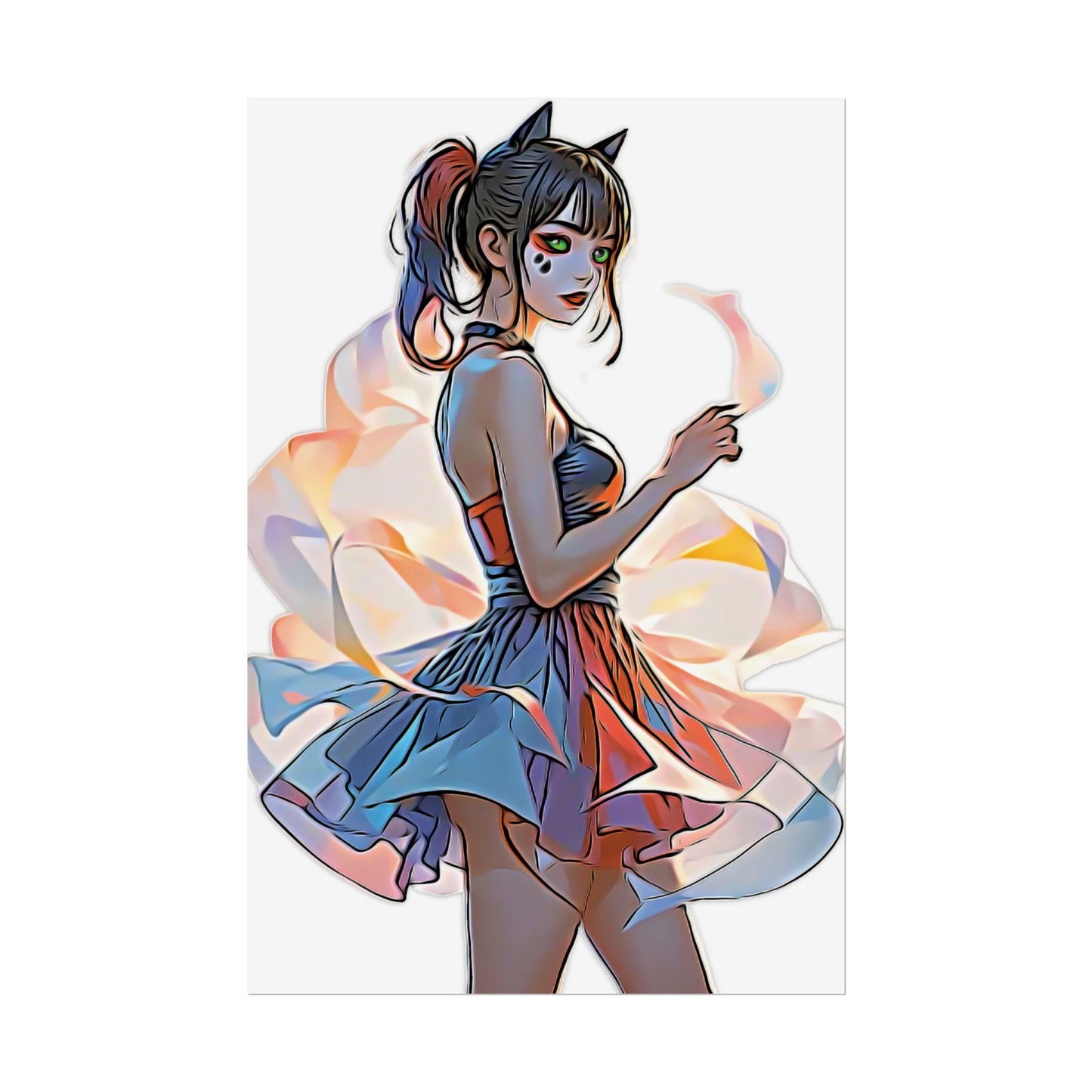 ✨Moonlit Grace: Anime Catgirl Aura for Casual Wear, Posters, Mugs and much more - Vibrant Art Print, Aesthetic Wall Decor, Stylish Home Decor, Unique Gift, Anime Inspired Art, Perfect for Any Room