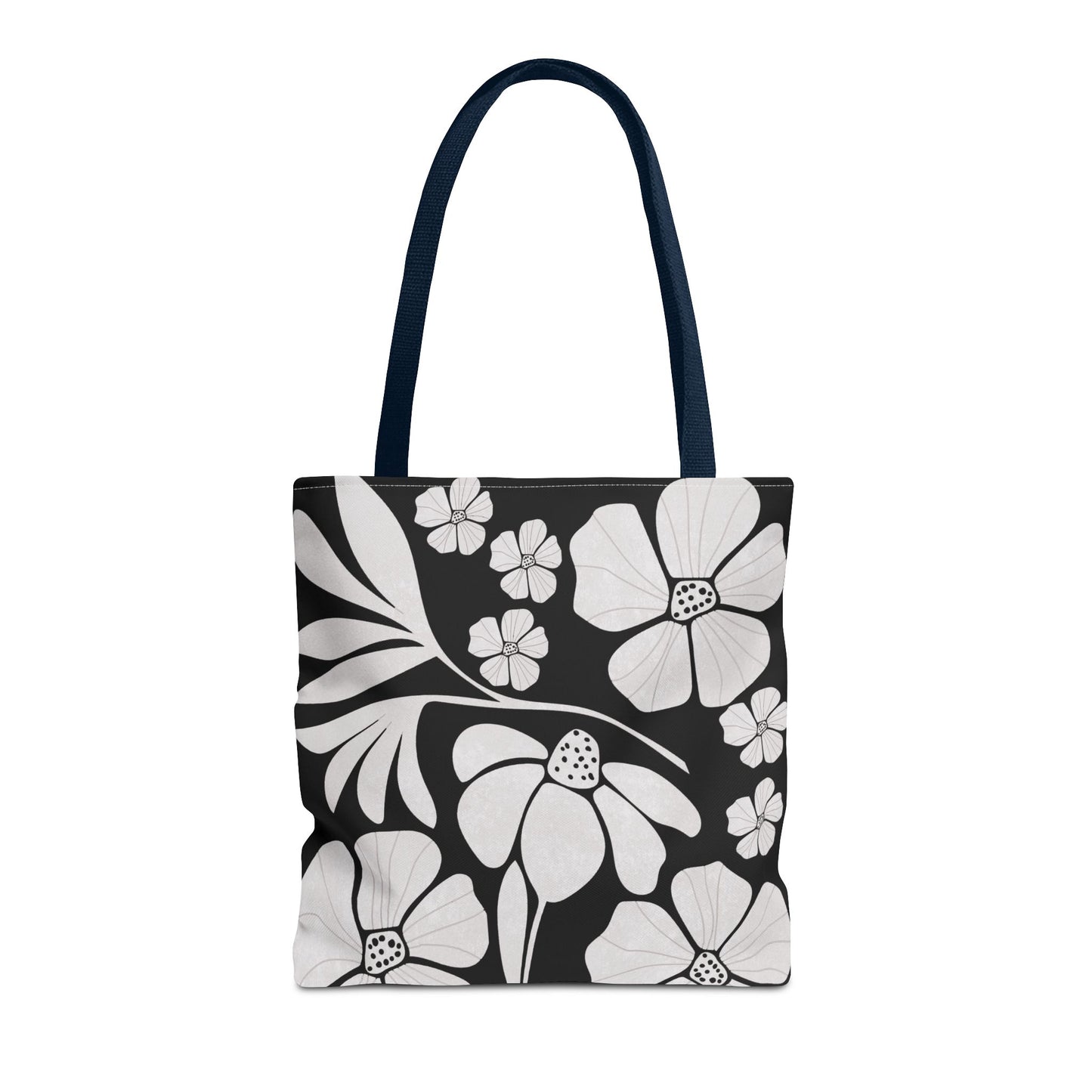 Boho Flowers Tote Bag - Retro Vintage Style