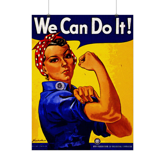 Empowerment Pop Art | Bold "We Can Do It" Wall Art for Inspiration - Empowering Vintage Rolled Posters, Feminist Art, Home Decor, Gift for Her, Inspirational Wall Art