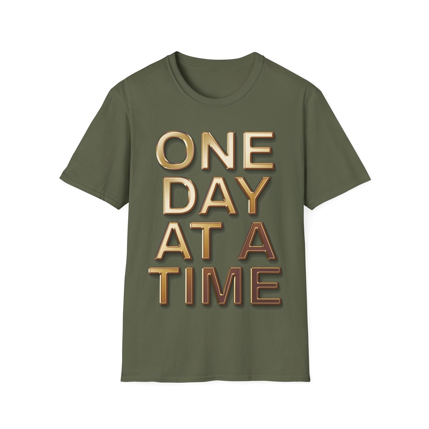 Motivational Quote T-Shirt | One Day at a Time | Unisex Inspirational Tee | Gift for Friends | Casual Wear