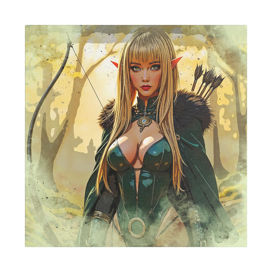 Fantasy Art Canvas Print, Elf Wall Art, Magical Artwork, Home Decor, Gift for Fantasy Lovers, Gaming Room Decoration