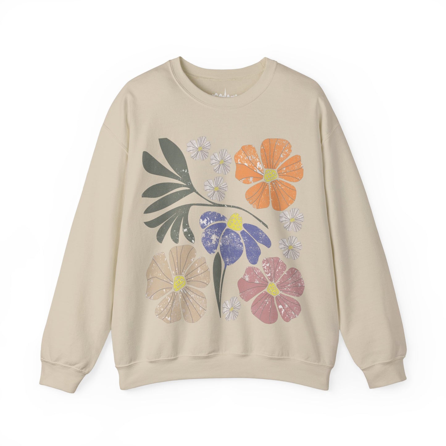 Boho / Retro Flower Crewneck Sweatshirt