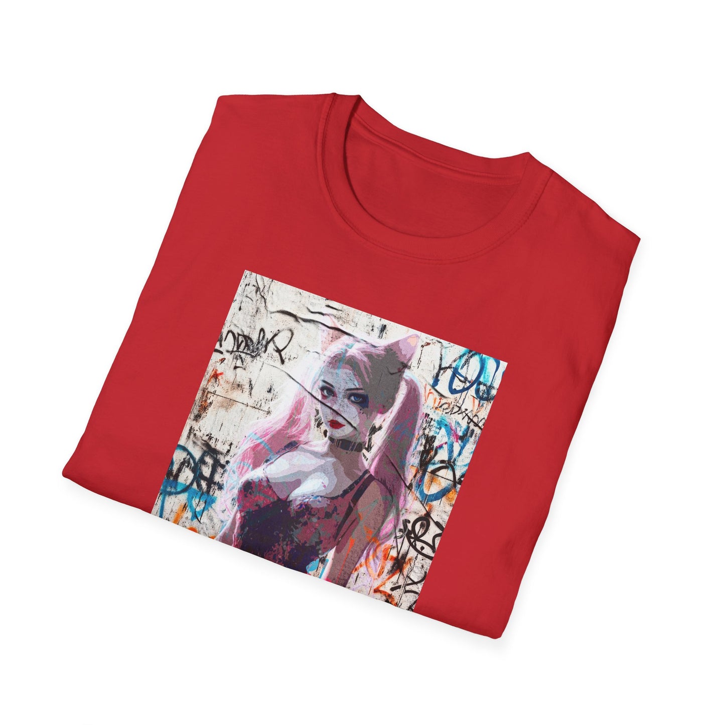 Softstyle T-Shirt - Pastel Punk Urban Graffiti Siren Design