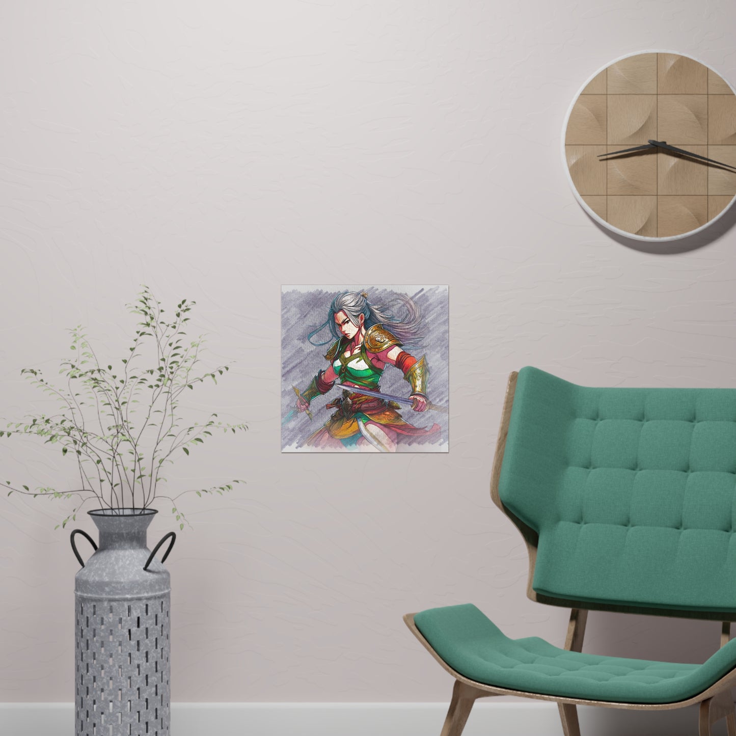 Anime Warrior Art Matte Paper Poster - Inspirational Home Decor