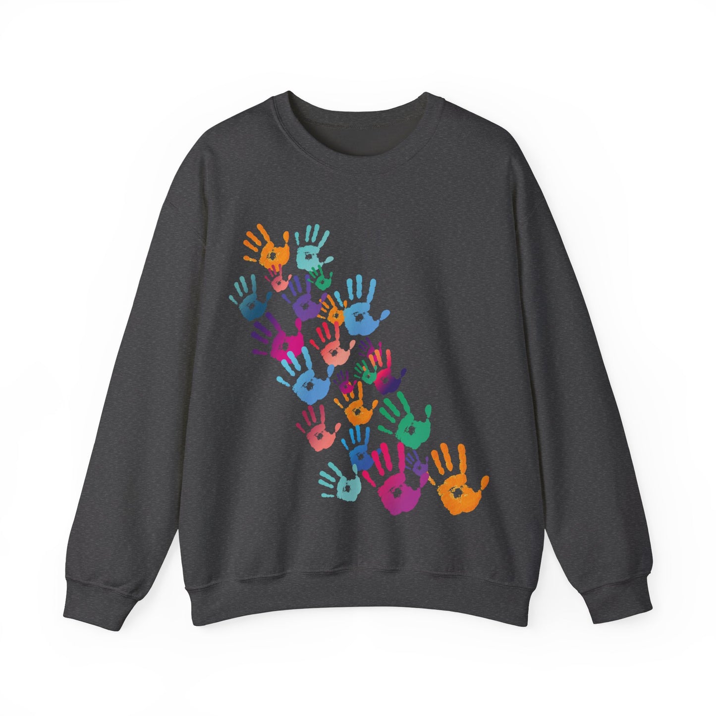 Colorful Handprints Unisex Heavy Blend™ Crewneck Sweatshirt