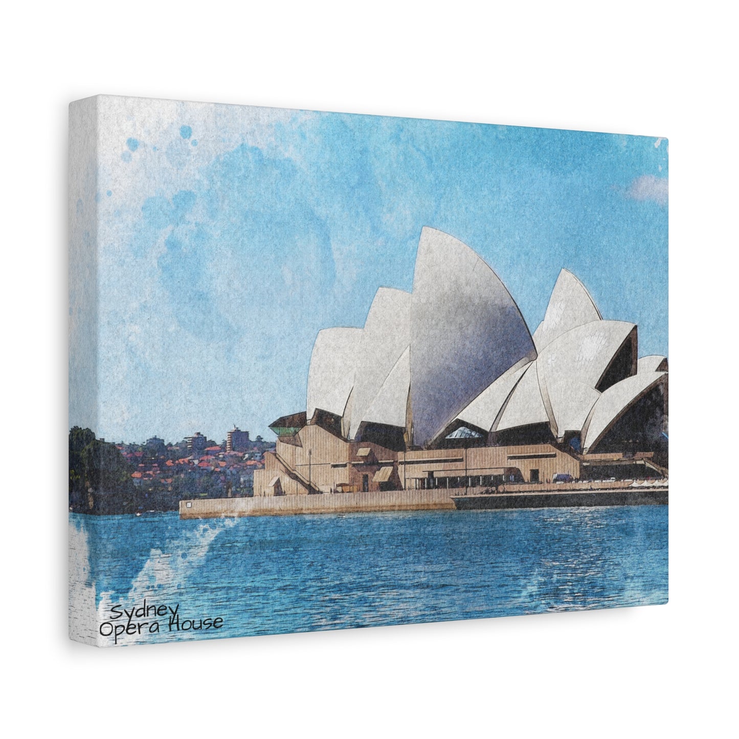 Canvas Print - Original Watercolor Print of Sydney Opera House