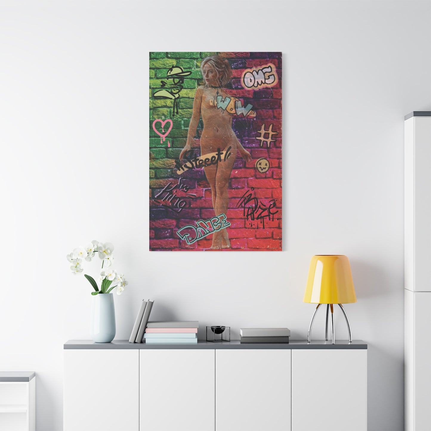 'Unapologetically Alive': Color, Chaos & Confidence - Street Art Canvas Wall Decor