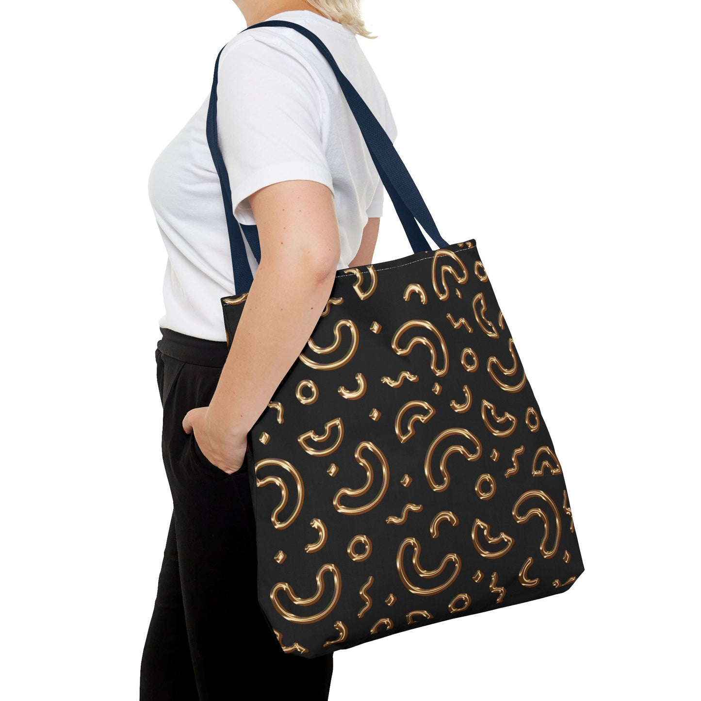 Gold Abstract Pattern Tote Bag - Stylish & Functional Everyday Accessory
