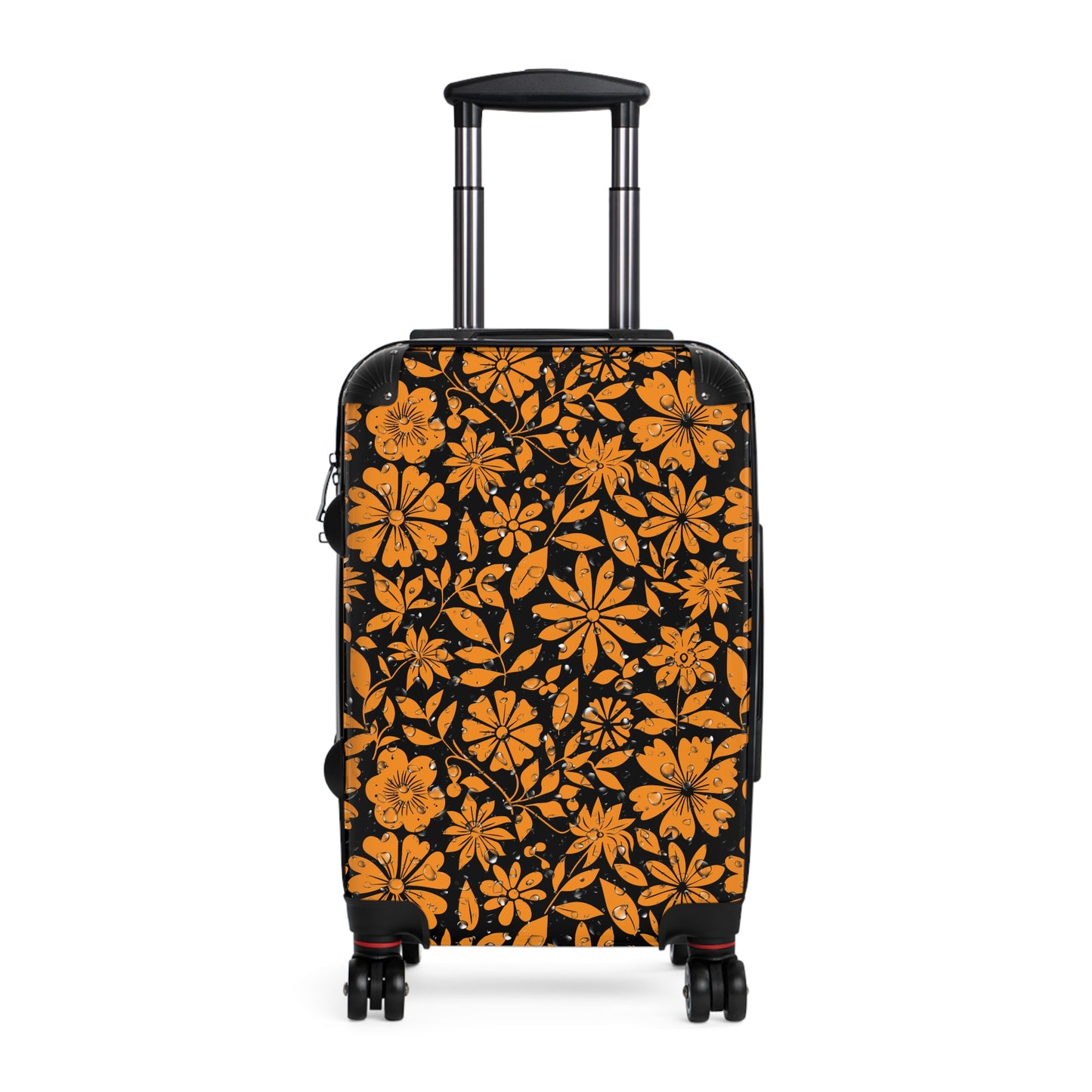 Orange Flower Design Suitcase