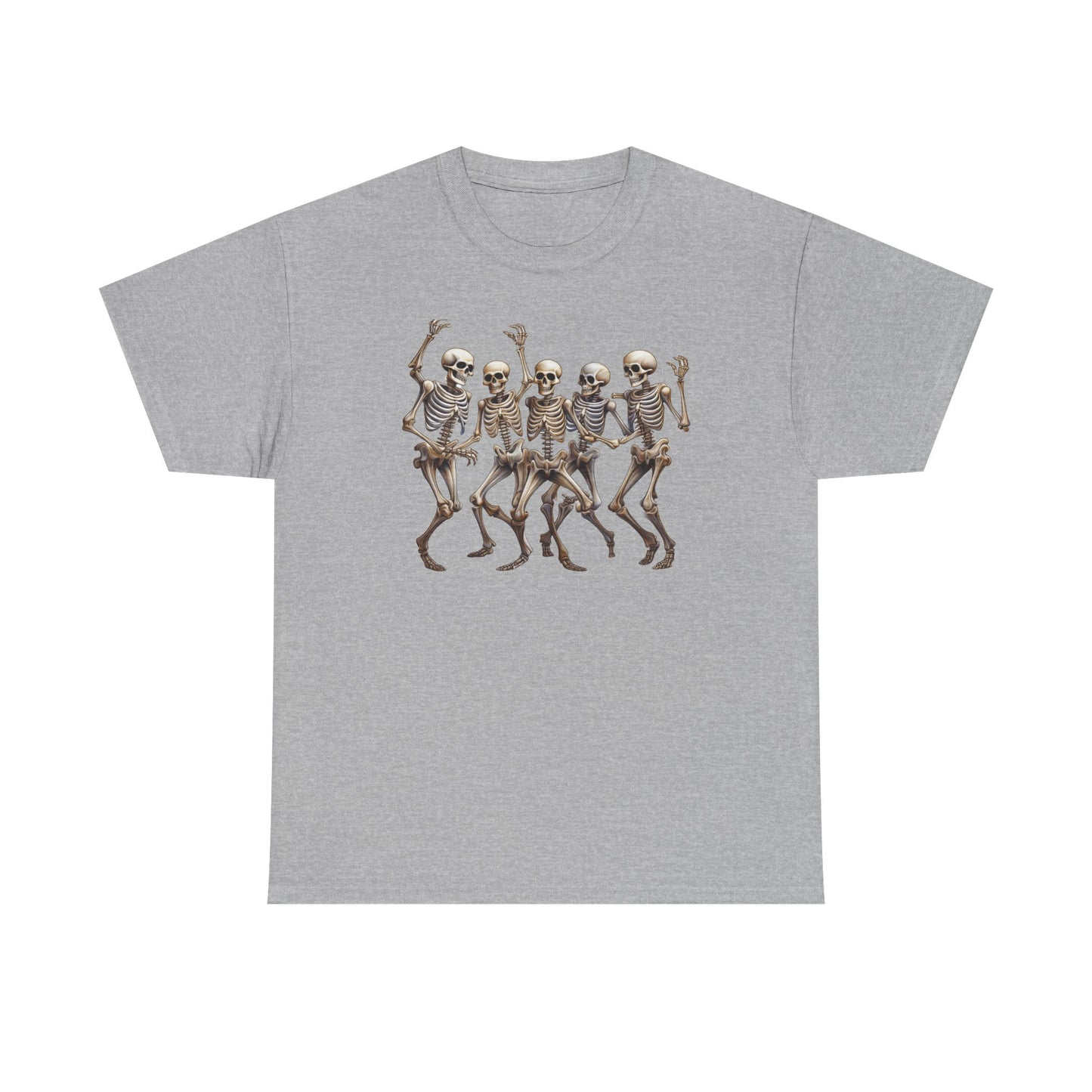 "Celebrate Life with Dancing Skeletons – Bold Apparel & Mugs that Spark Joy" - Unisex Heavy Cotton Tee with Dancing Skeletons, Halloween Shirt, Casual Tee, Party Apparel, Fun Graphic T-Shirt