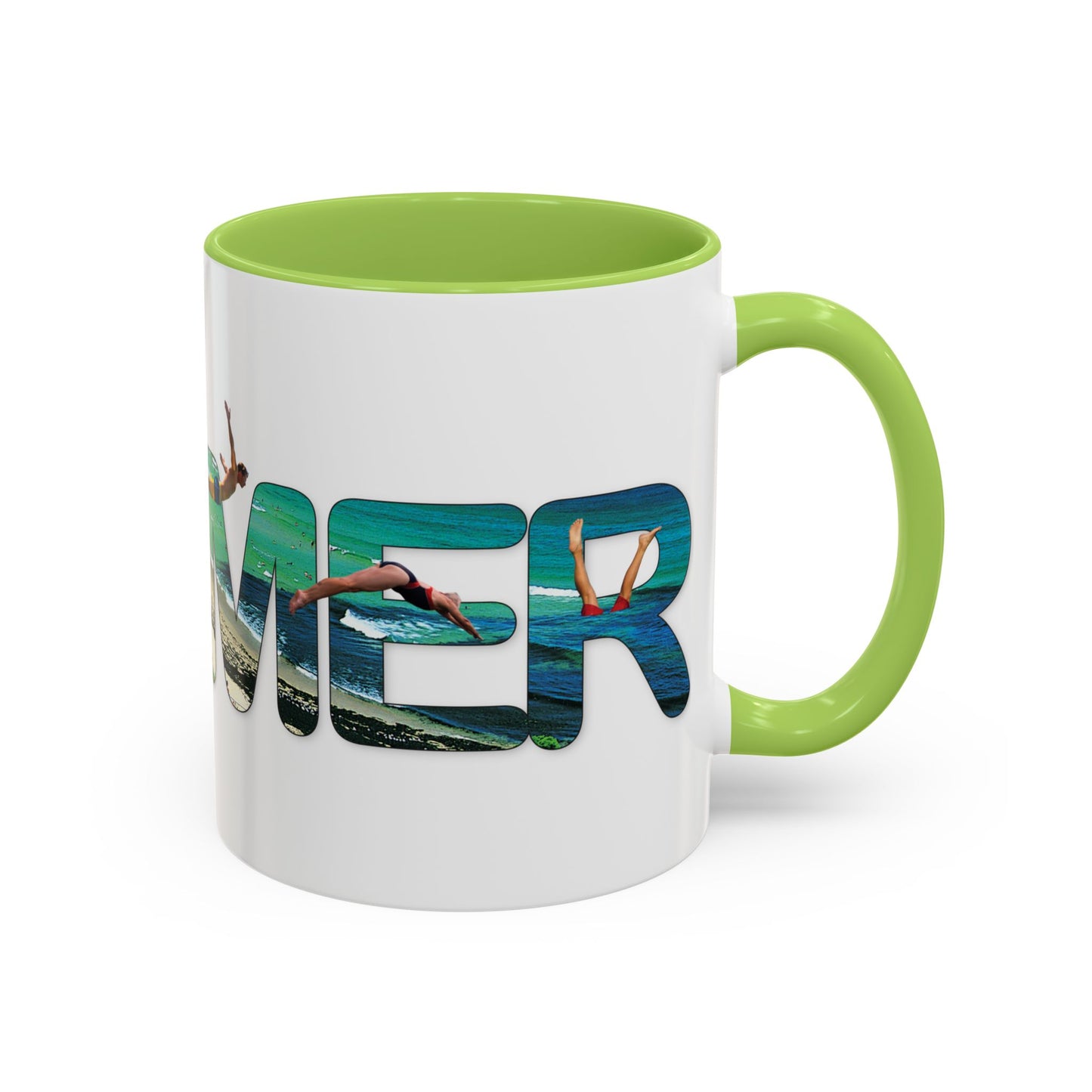 Summer Vibes Accent Coffee Mug - 11oz & 15oz - Perfect for Beach Lovers