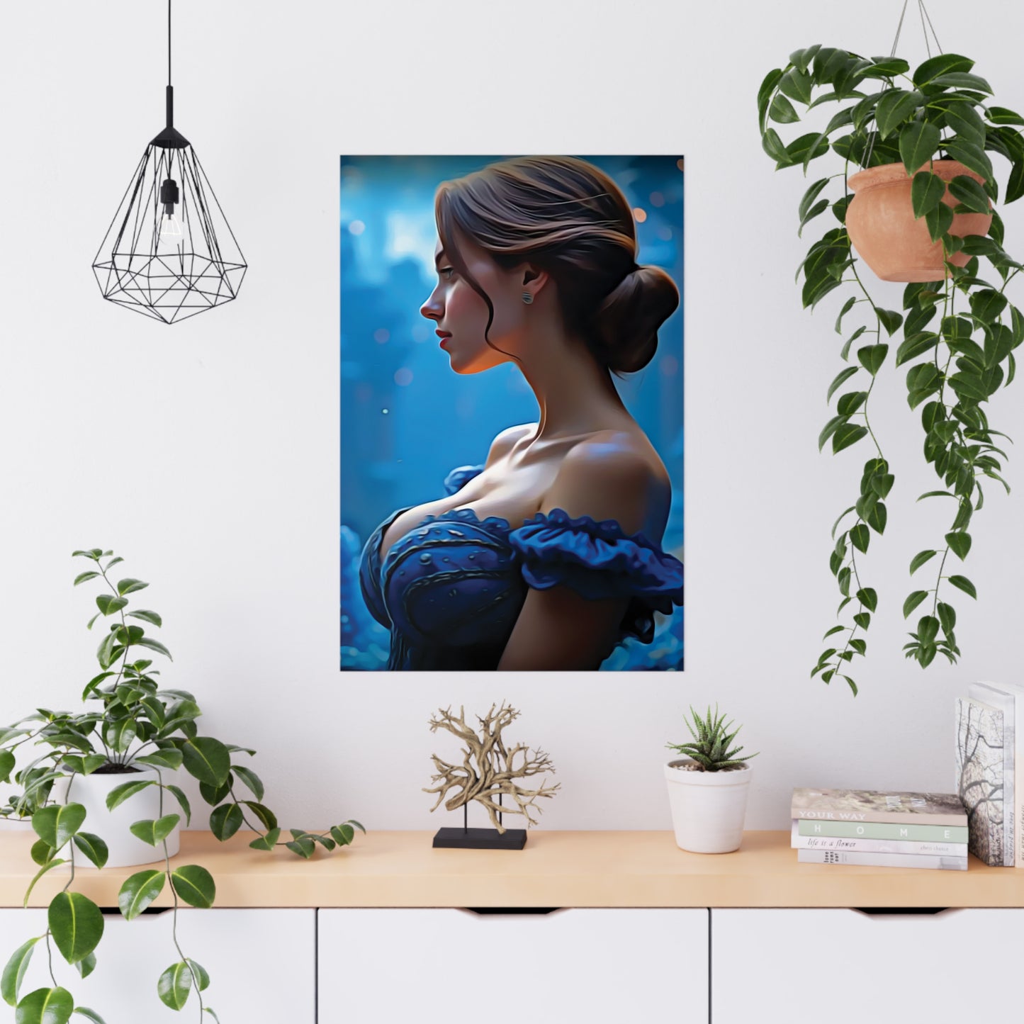 "Grace in Twilight: A Timeless Portrait of Strength, Elegance, and Inner Radiance" - Enchanting Matte Posters, Elegant Wall Art, Home Decor, Gifting for Birthdays, Anniversaries, Housewarming