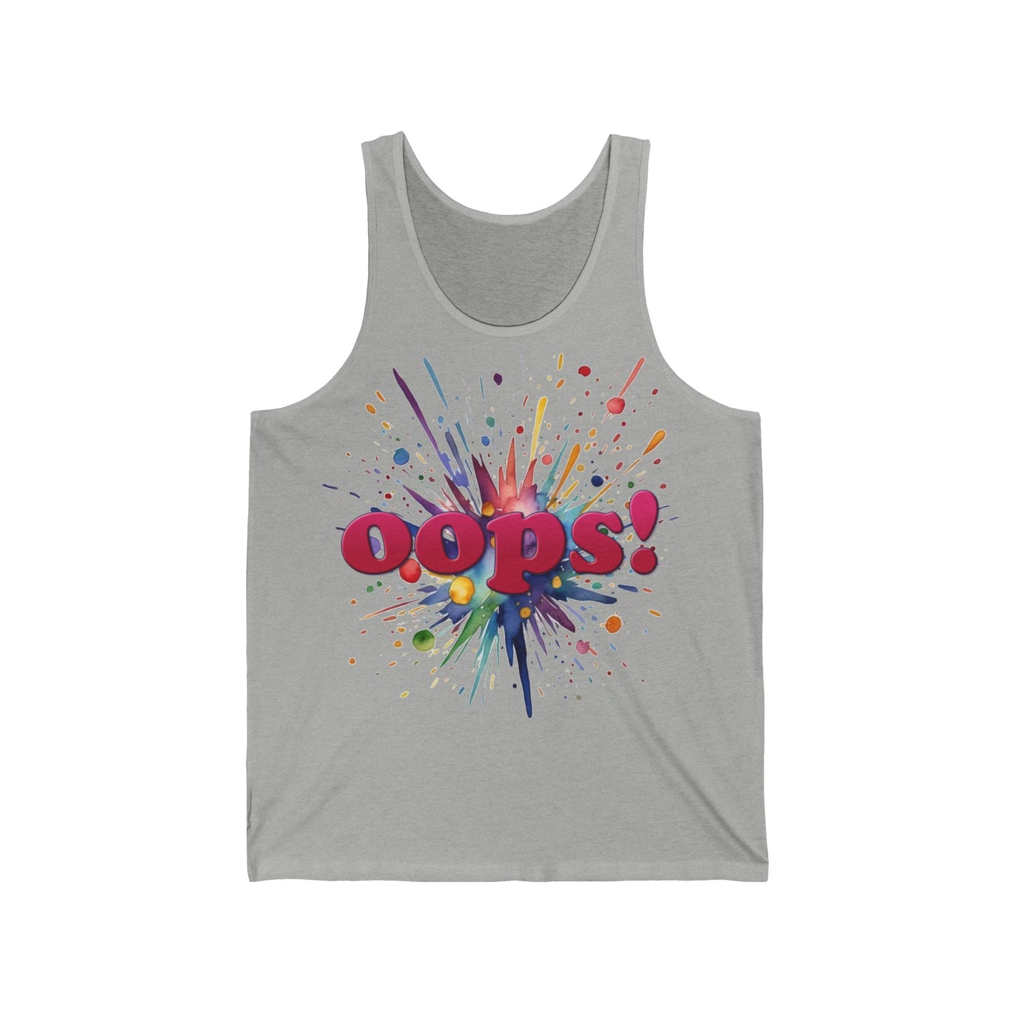 Unisex Jersey Tank - Oops! Bursting with Fun Tank Tops