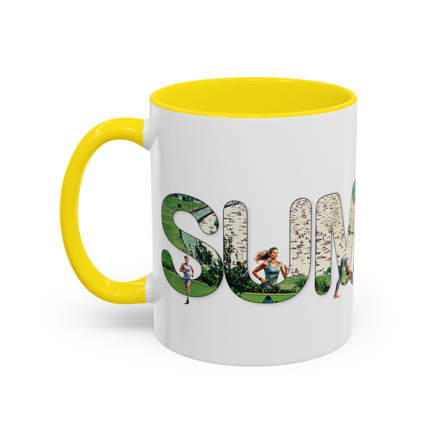 Summer Vibes Accent Coffee Mug - 11oz & 15oz - Perfect for Beach Lovers
