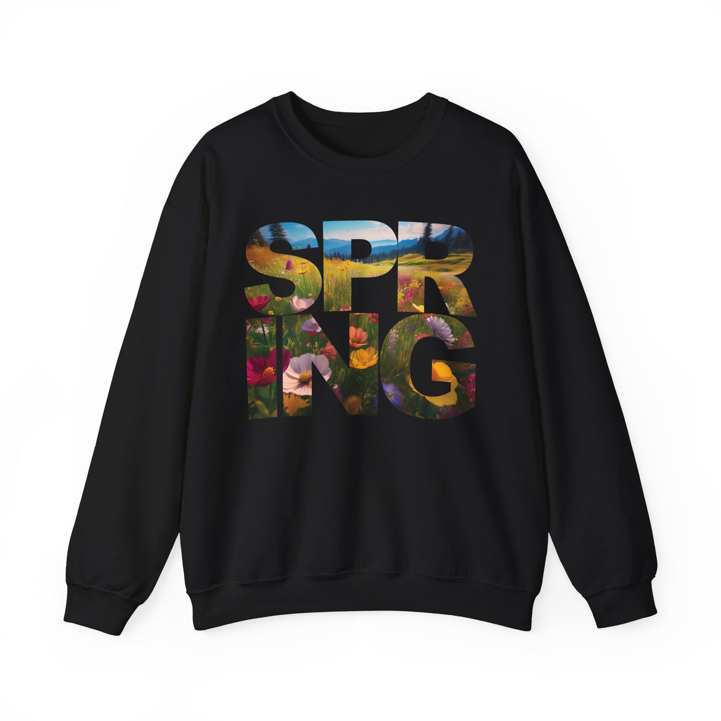 Spring Meadow Flower Design - Crewneck Sweatshirt