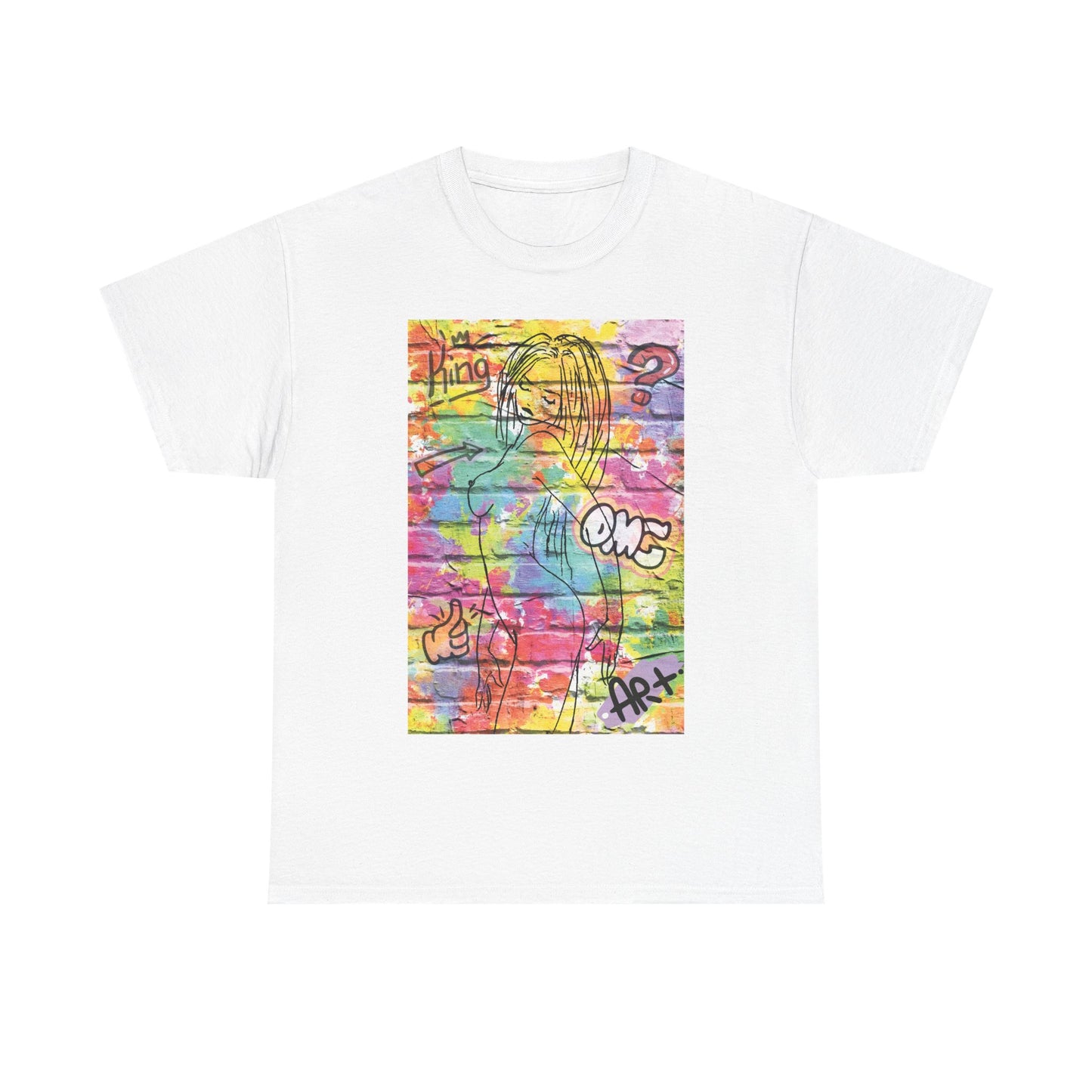 Vibrant Graffiti Muse – Bold Pop Art of Color, Confidence, and Free-Spirited Urban Expression - Colorful Artistic Unisex Tee, Vibrant Cotton T-Shirt for Art Lovers, Unique Casual Wear, Gift for Friends, Summer Fashion