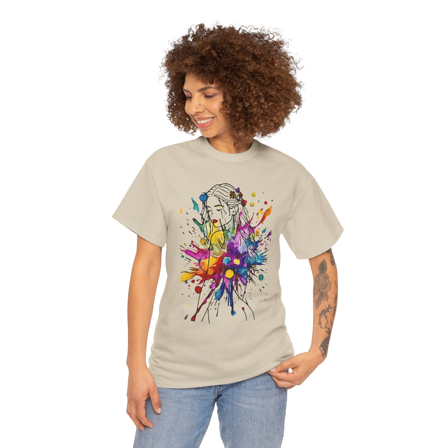 'Beauty Is Everywhere' — Celebrate Color, Confidence & Creative Joy - Colorful Artistic Unisex Heavy Cotton Tee, Vibrant Graphic Shirt, Graphic Tee, Unique Gift for Art Lovers, Casual Wear, Festival Clothing