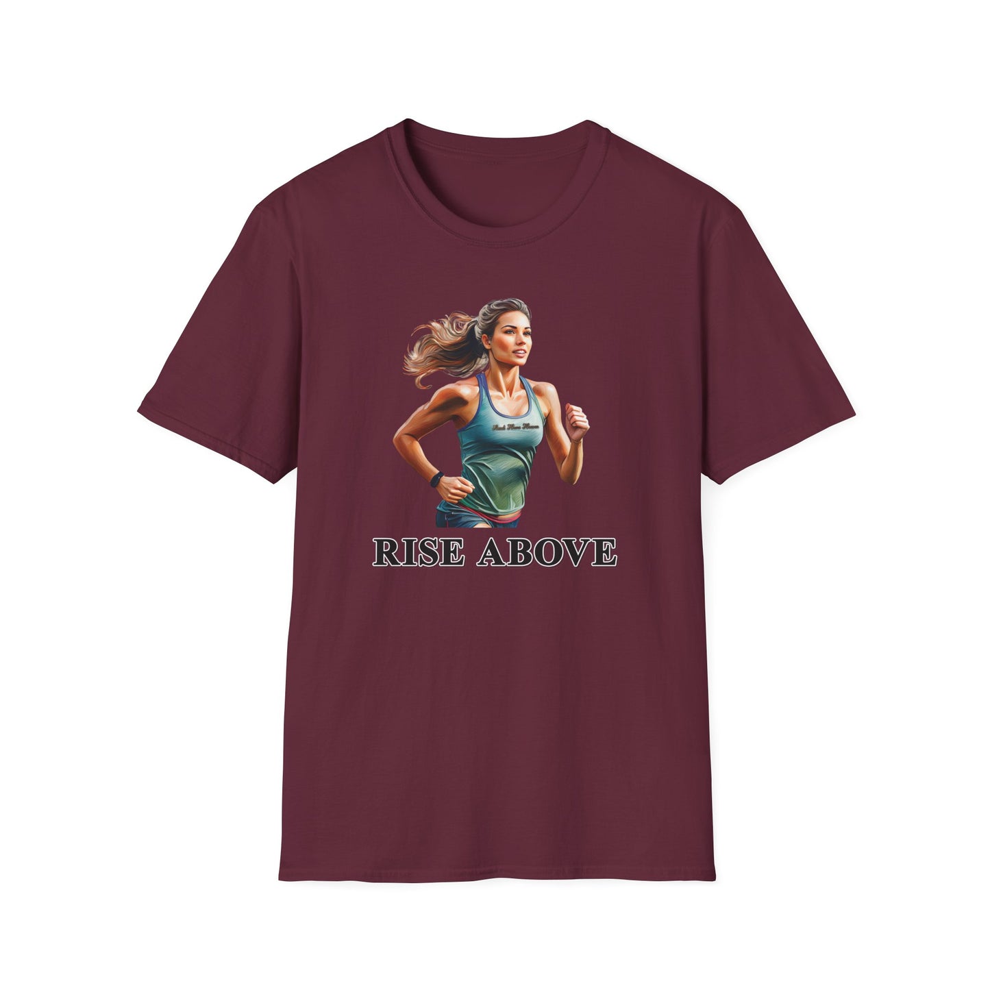 'Rise Above' Inspirational Unisex Softstyle T-Shirt