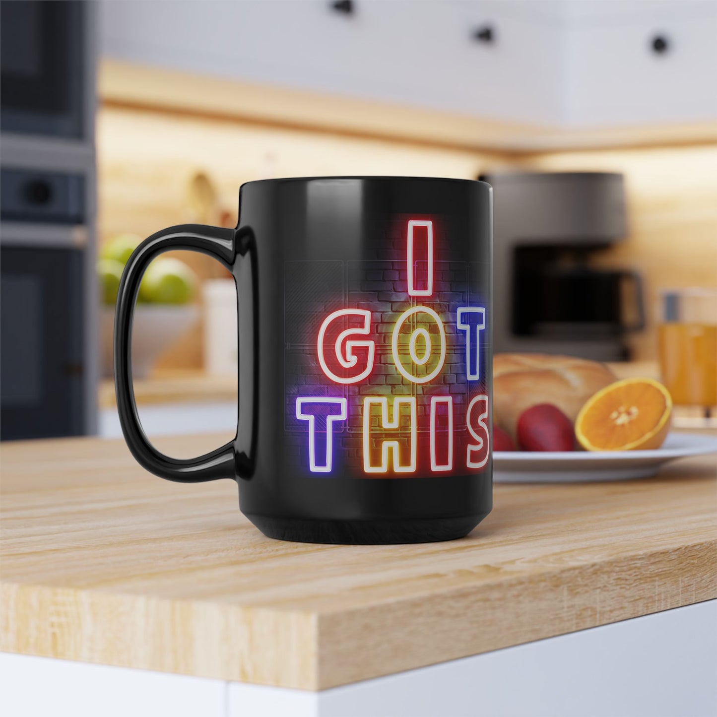 Motivational Black Mug - "I Got This" Coffee Cup for Encouragement, Inspirational Gift, Office Mug, Self-Care, Mindfulness