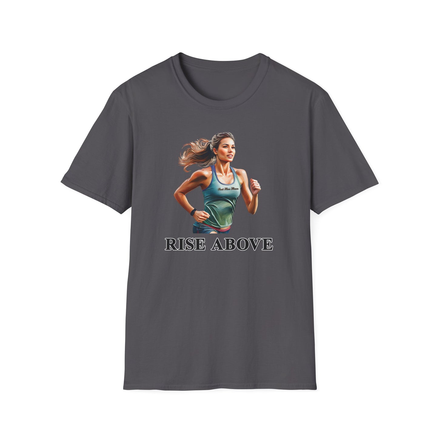 'Rise Above' Inspirational Unisex Softstyle T-Shirt