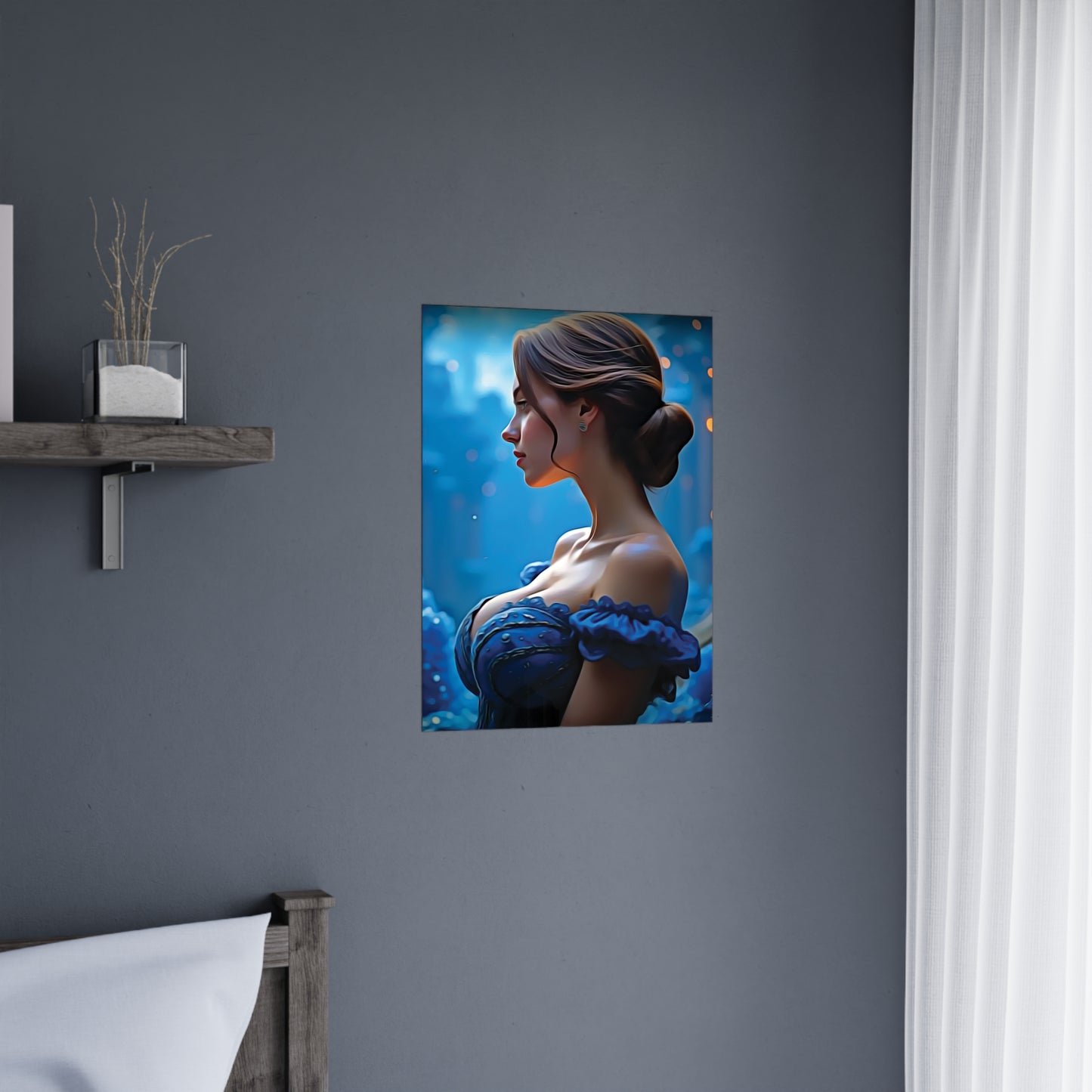 "Grace in Twilight: A Timeless Portrait of Strength, Elegance, and Inner Radiance" - Enchanting Matte Posters, Elegant Wall Art, Home Decor, Gifting for Birthdays, Anniversaries, Housewarming