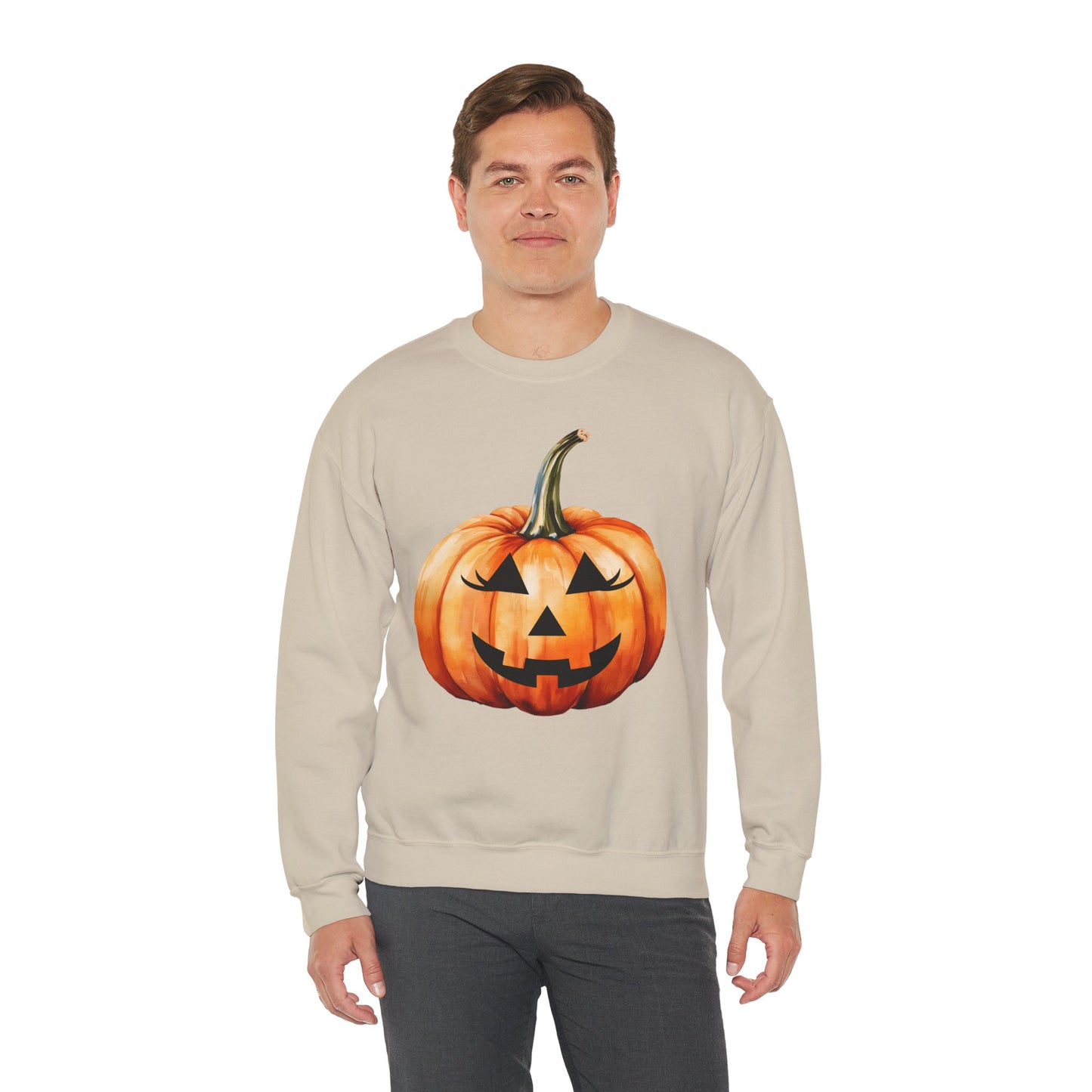 🎃 Embrace Autumn Magic - Pumpkin Bliss Collection for Cozy Season Vibes ✨ - Halloween Pumpkin Crewneck Sweatshirt | Cozy Fall Fashion, Unisex Sweater, Casual Wear, Gift for Halloween Lovers, Autumn Style