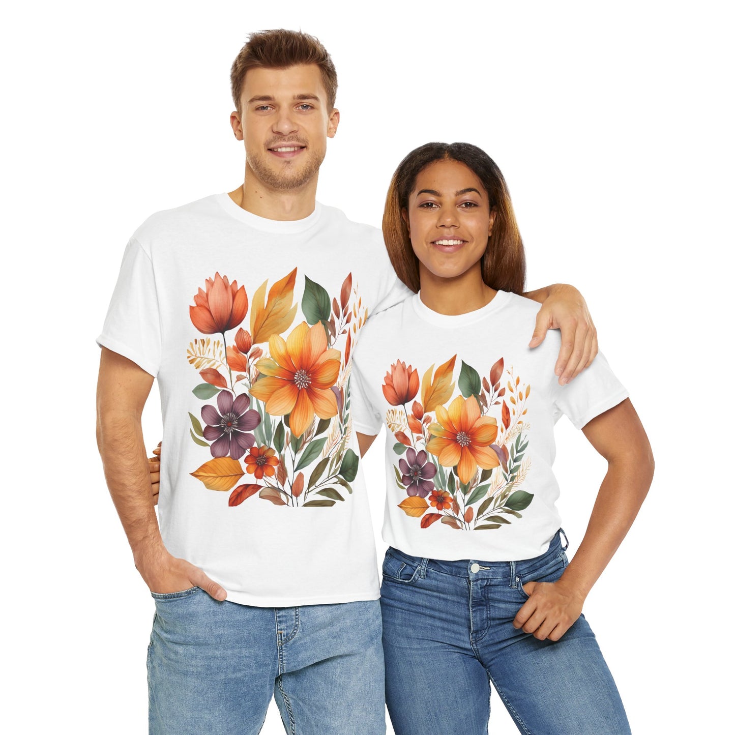 Bloom with Courage Floral Design -  Floral Tee