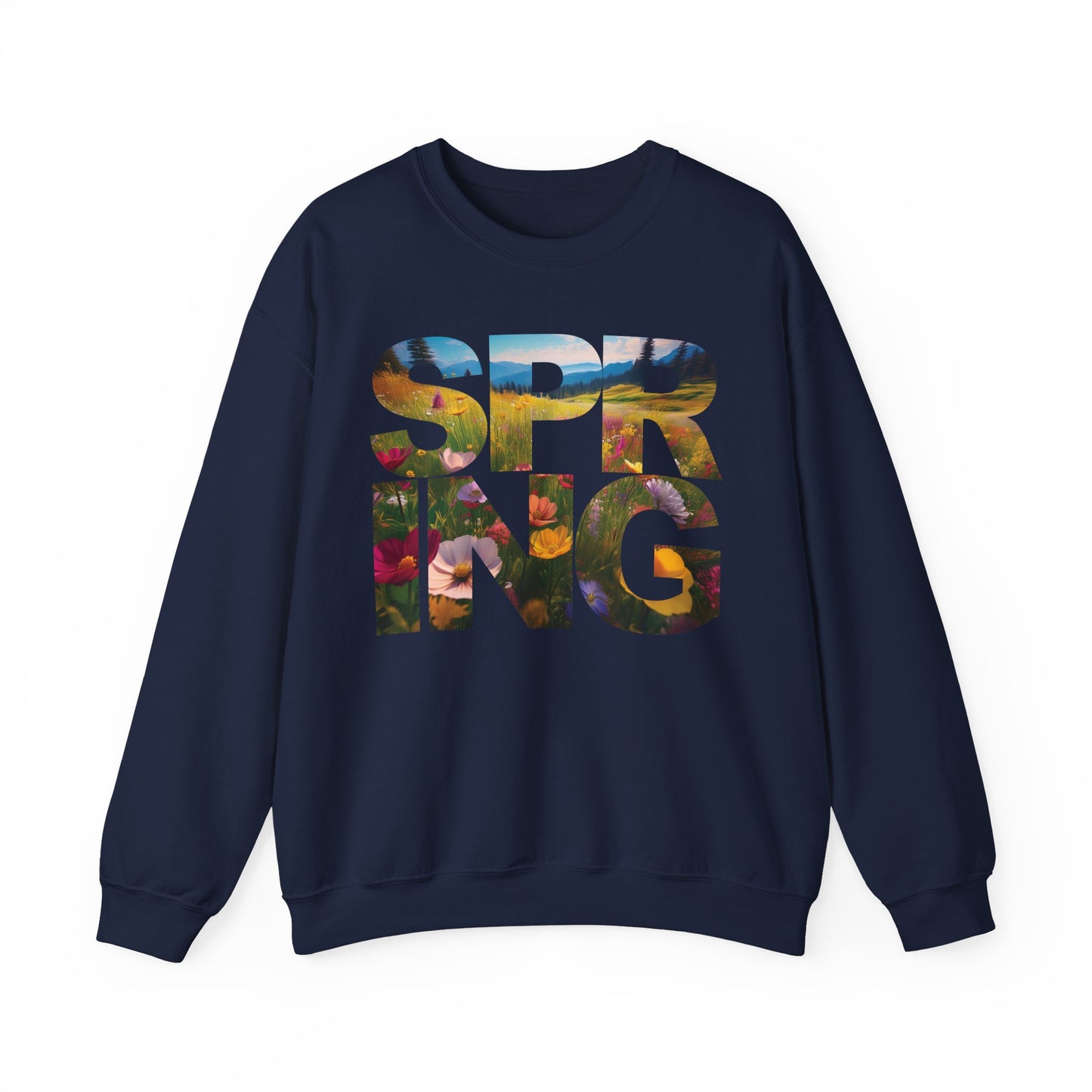 Spring Meadow Flower Design - Crewneck Sweatshirt