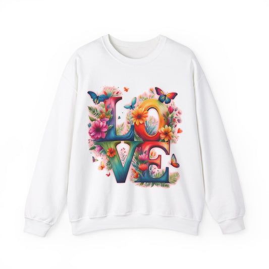 Blooming Love Design 2 -  Unisex Sweatshirt for Valentines Day