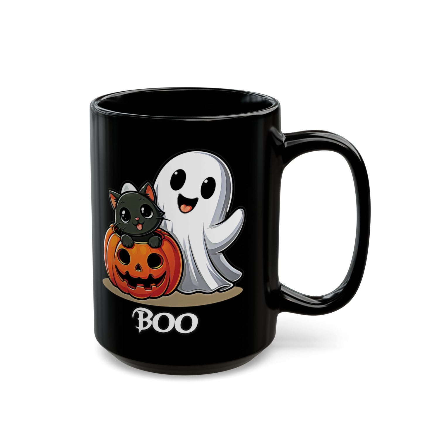 Spooky Smiles & Cozy Vibes – Halloween Boo Pumpkin Ghost Cat Edition - Halloween Themed Black Mug with Cute Ghost and Cat Design, Perfect for Spooky Season, Fall Parties, Trick or Treat Mugs, Halloween [...]