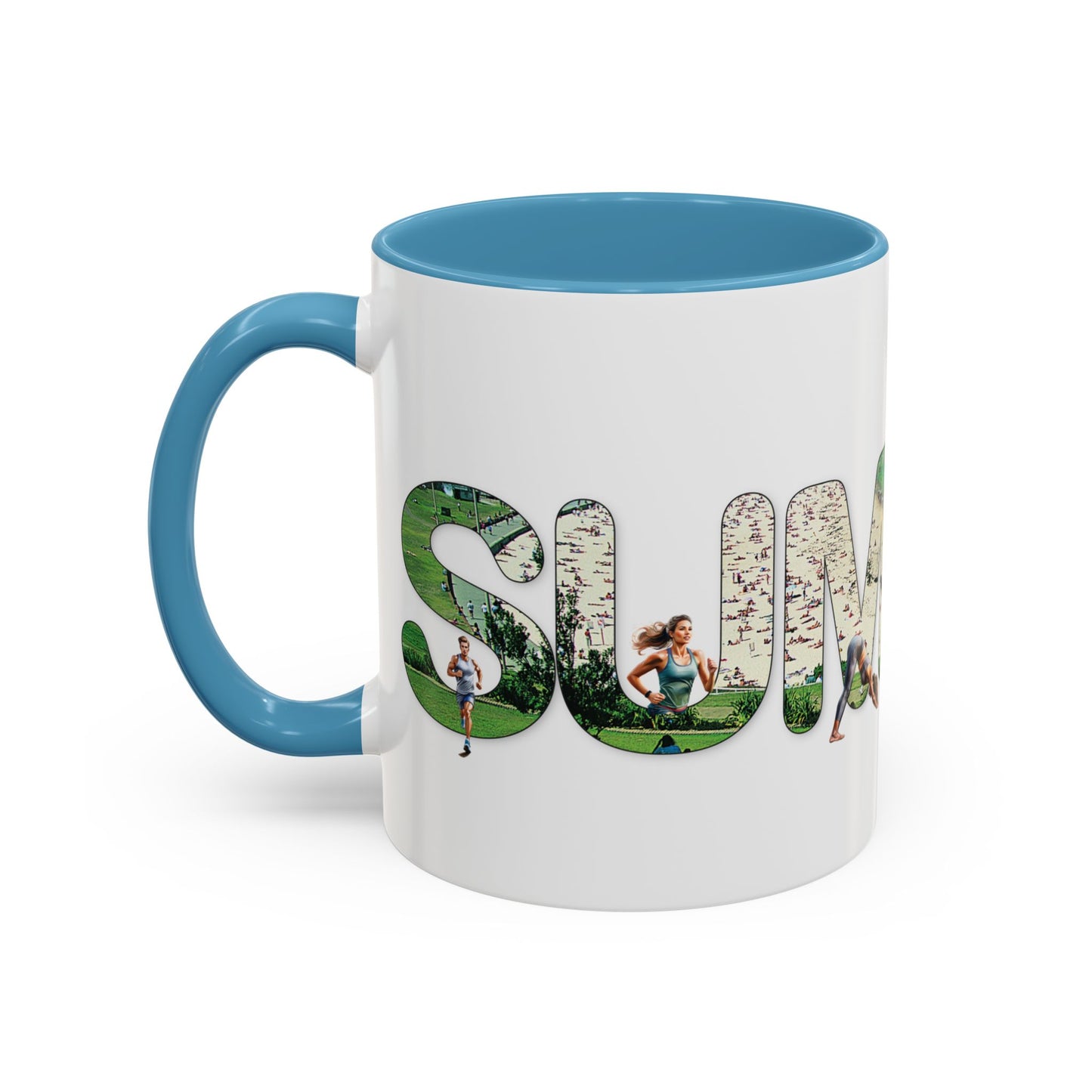Summer Vibes Accent Coffee Mug - 11oz & 15oz - Perfect for Beach Lovers