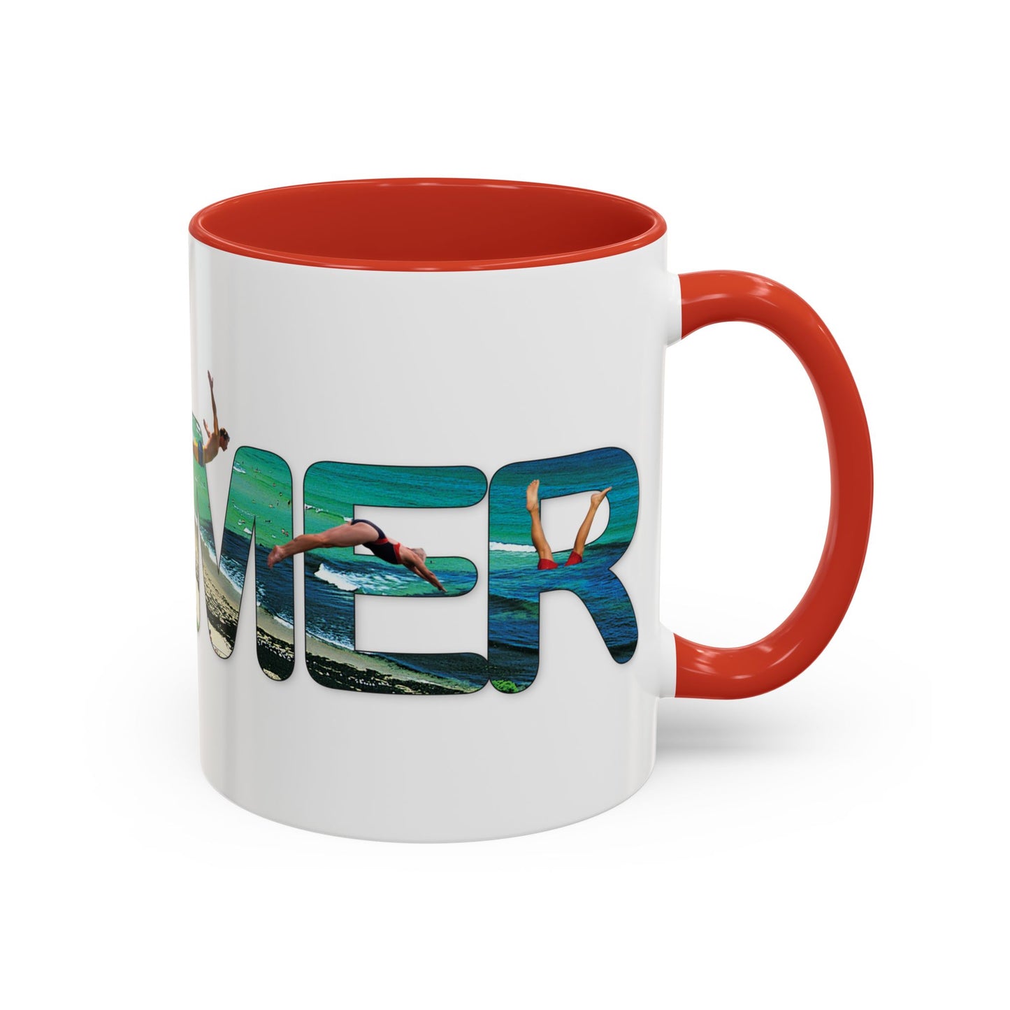 Summer Vibes Accent Coffee Mug - 11oz & 15oz - Perfect for Beach Lovers