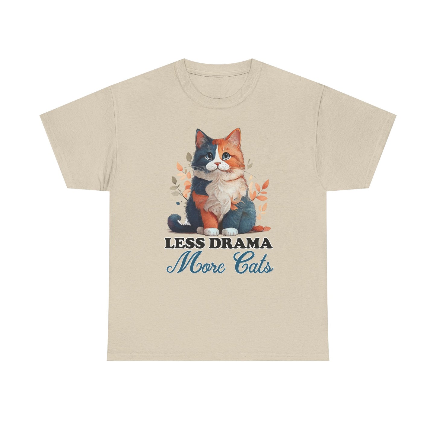 Less Drama, More Cats – Purrfect Peace in Style 🐾✨ - Unisex Cat Lover Tee - Less Drama More Cats, Cute Animal Shirt, Gifts for Cat Owners, Animal Lover Apparel, Funny Pet Tee