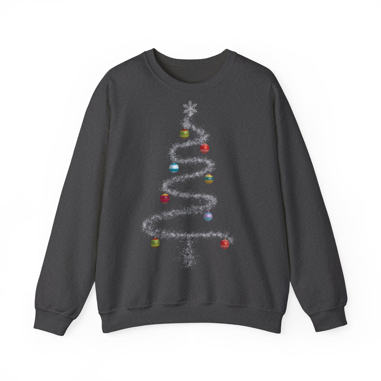 Cosmic Christmas: Where Stardust Dreams Become Holiday Magic - Christmas Tree Sweatshirt - Cozy Unisex Crewneck for Holiday Cheer