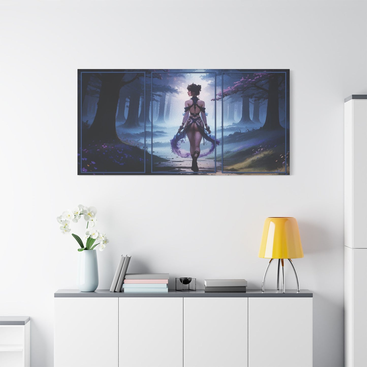 “Whispers of Courage: Into the Enchanted Unknown” - Enchanting Satin Canvas Wall Art, Mystical Forest Scene, Bohemian Home Decor, Gift for Art Lovers, Modern Living Room Accent, Unique [...]