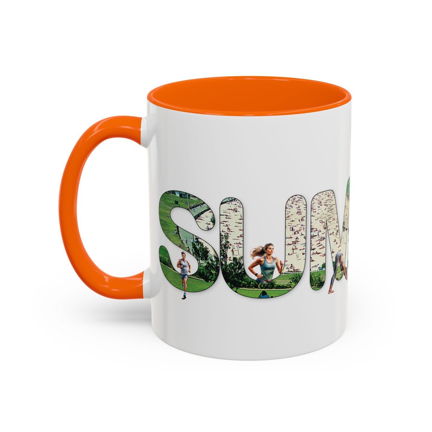 Summer Vibes Accent Coffee Mug - 11oz & 15oz - Perfect for Beach Lovers