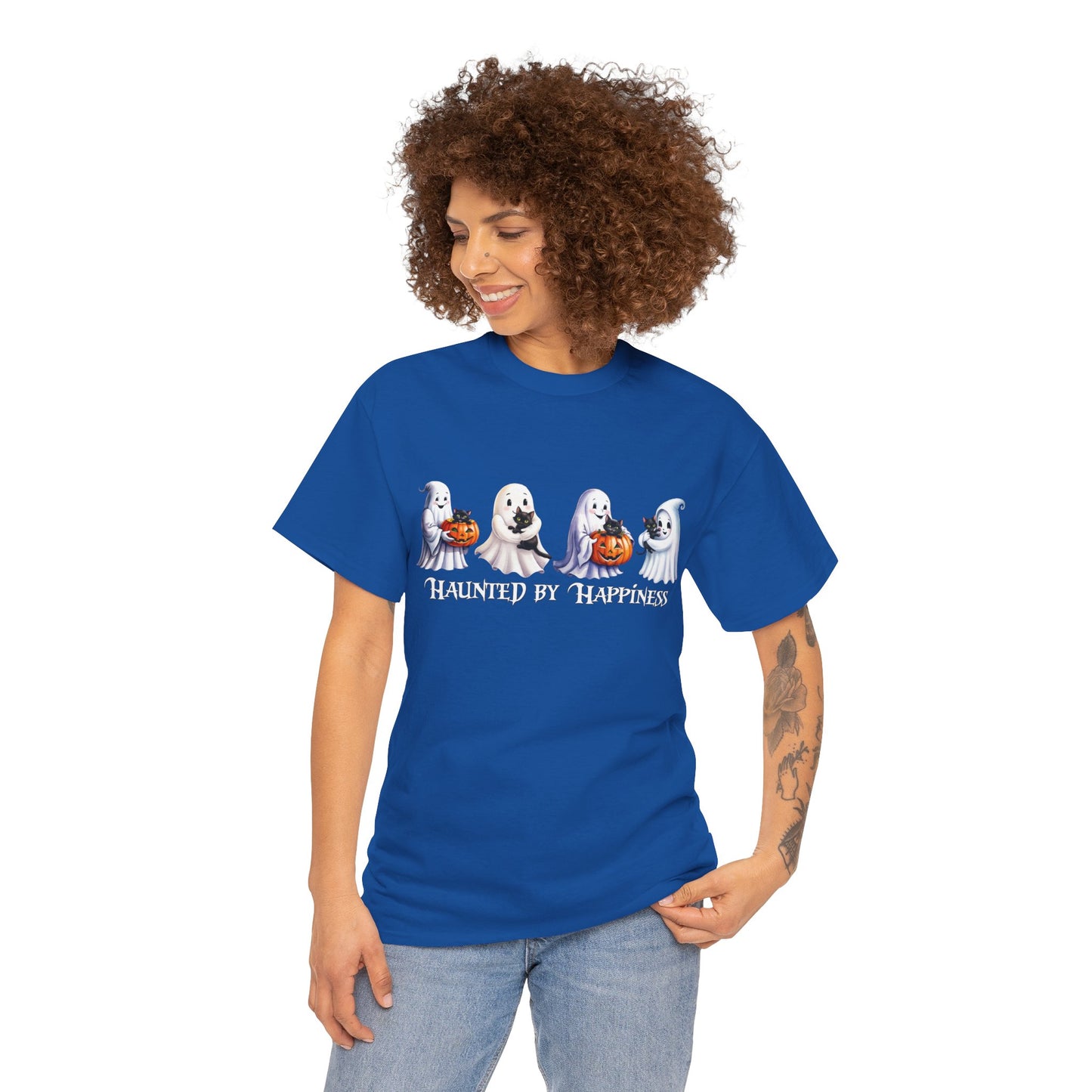 👻 Haunted by Happiness: Ghosts of Joy and Candy - Halloween Ghosts Unisex Heavy Cotton Tee, Spooky Shirt, Fall Fashion, Halloween Costume, Cat Lovers Gift, Trick or Treat T-shirt, Cute [...]
