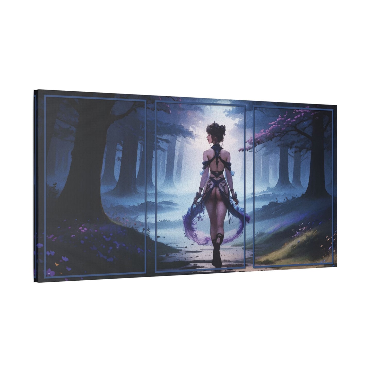 “Whispers of Courage: Into the Enchanted Unknown” - Enchanting Satin Canvas Wall Art, Mystical Forest Scene, Bohemian Home Decor, Gift for Art Lovers, Modern Living Room Accent, Unique [...]